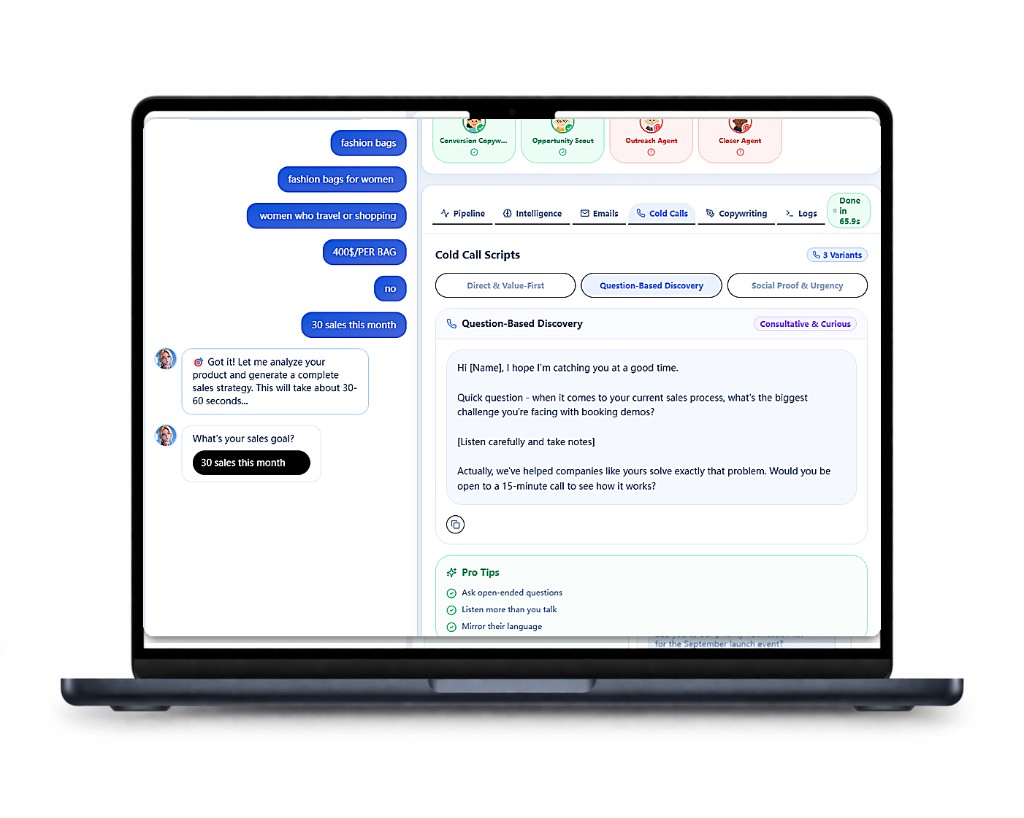 Cold calls module demo